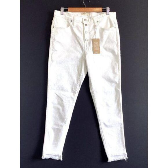 Madewell jeans white 10" High-Rise Skinny Jean size 32 - Picture 3 of 14
